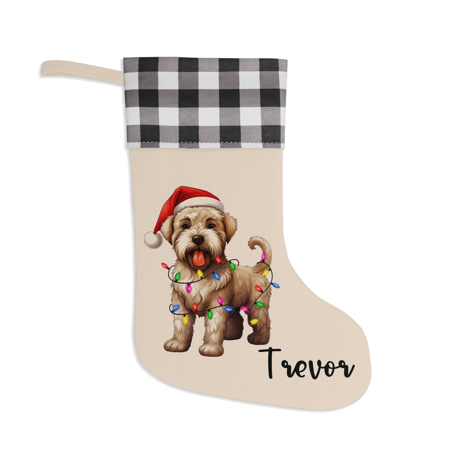 Personalized Soft Coated Wheaten Terrier Dog Christmas Stocking