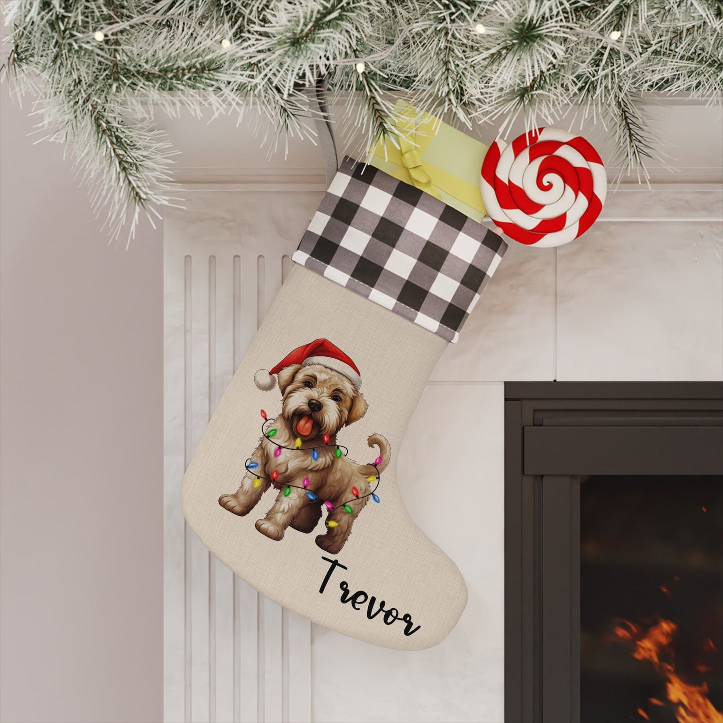 Personalized Soft Coated Wheaten Terrier Dog Christmas Stocking