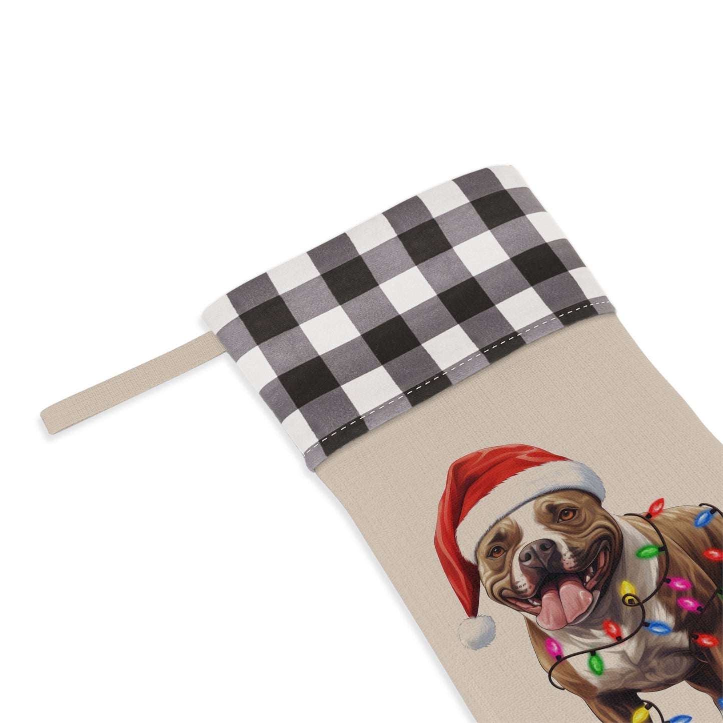 Personalized Staffordshire Bull Terrier Dog Christmas Stocking