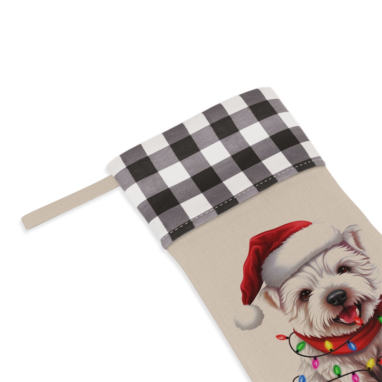 Personalized West Highland Terrier Dog Christmas Stocking