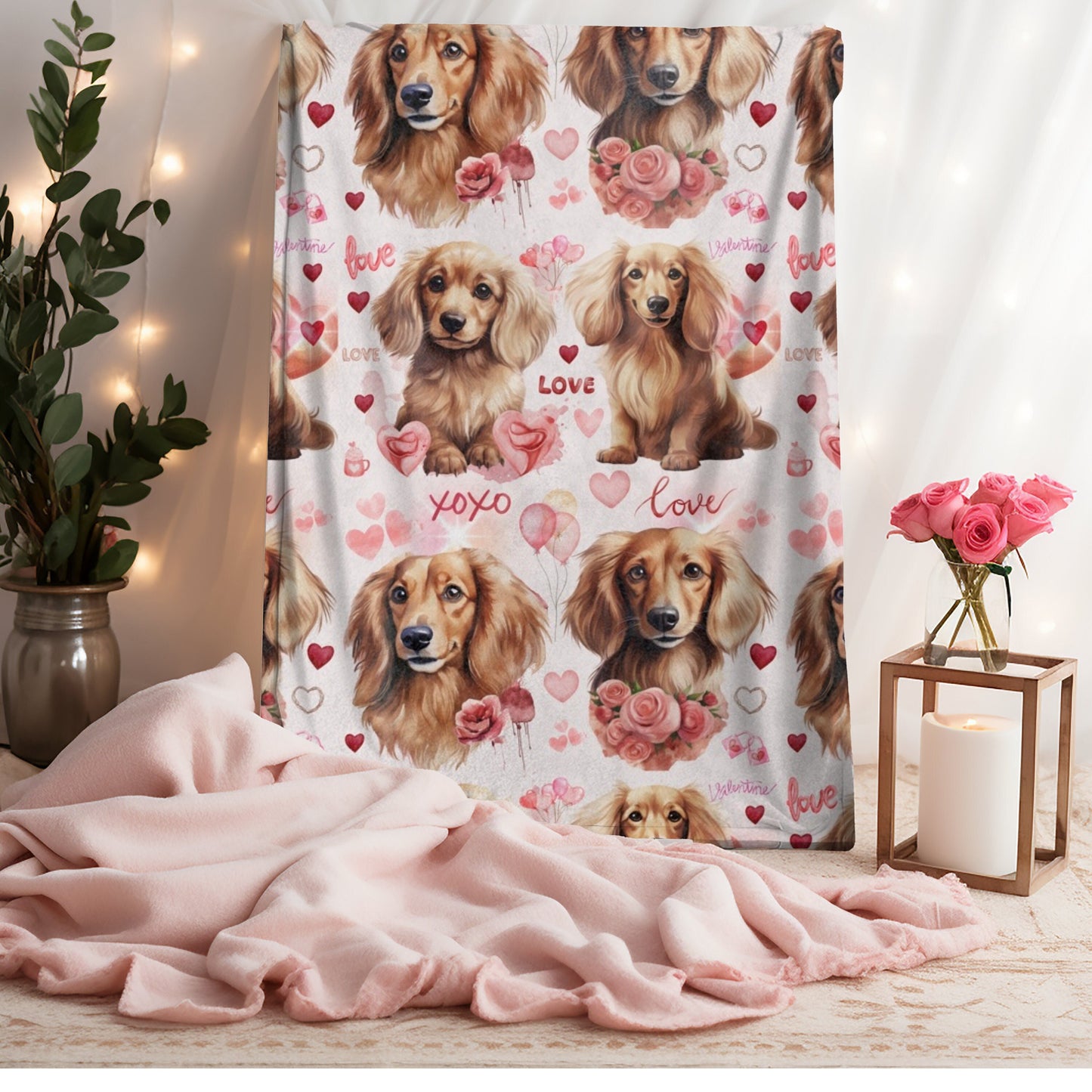Dachshund Velveteen Blanket