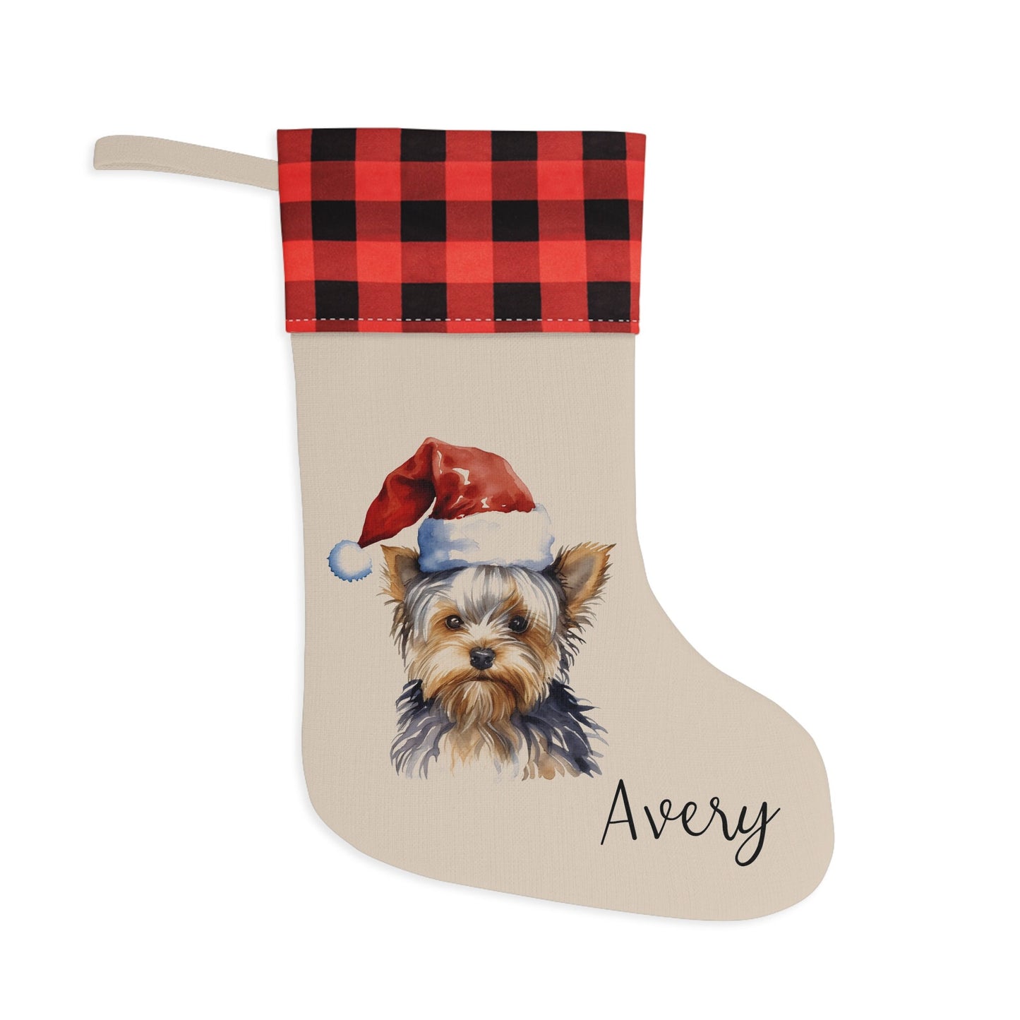 Personalized Yorkie Dog Christmas Stocking