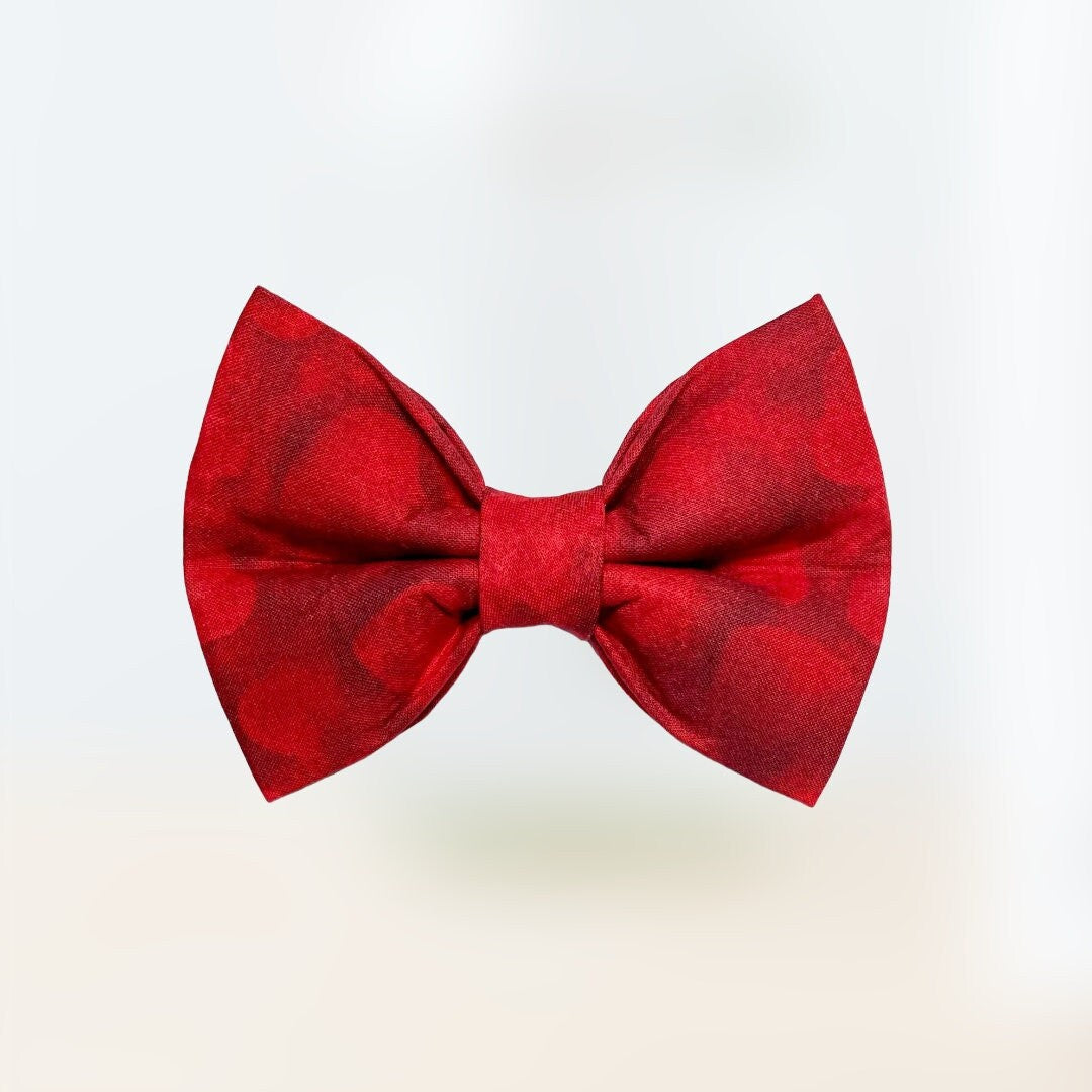 Valentine's Day Red Heart Bow Tie
