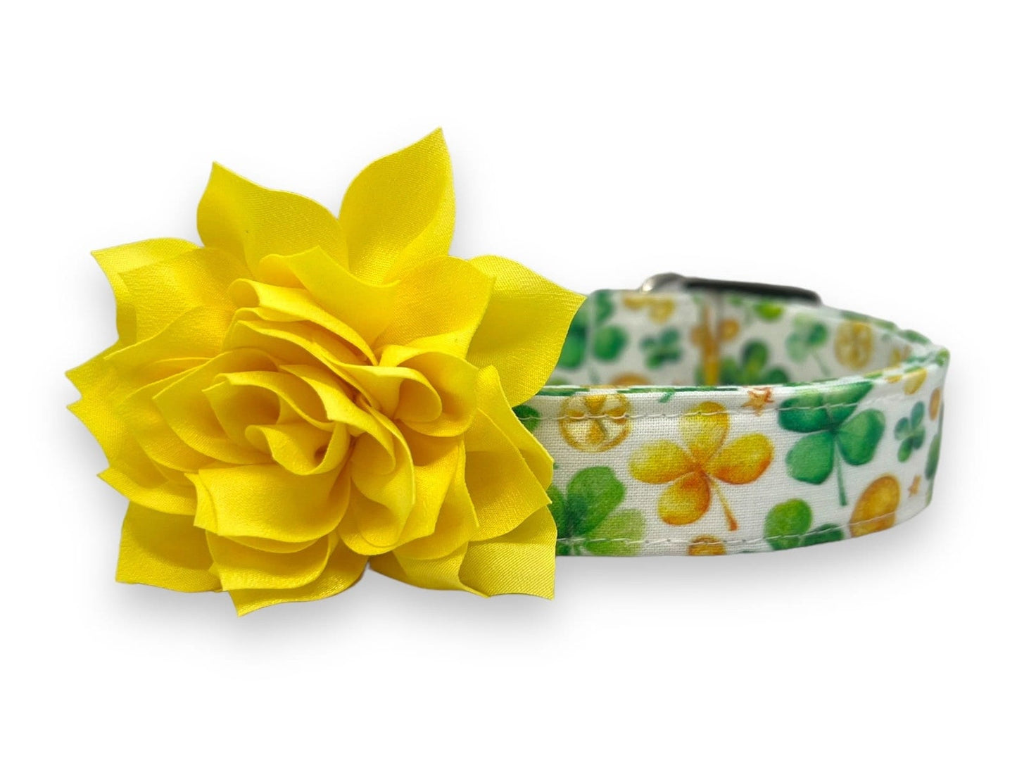 St. Patrick's Day Dog Collar with Dog Collar Flower