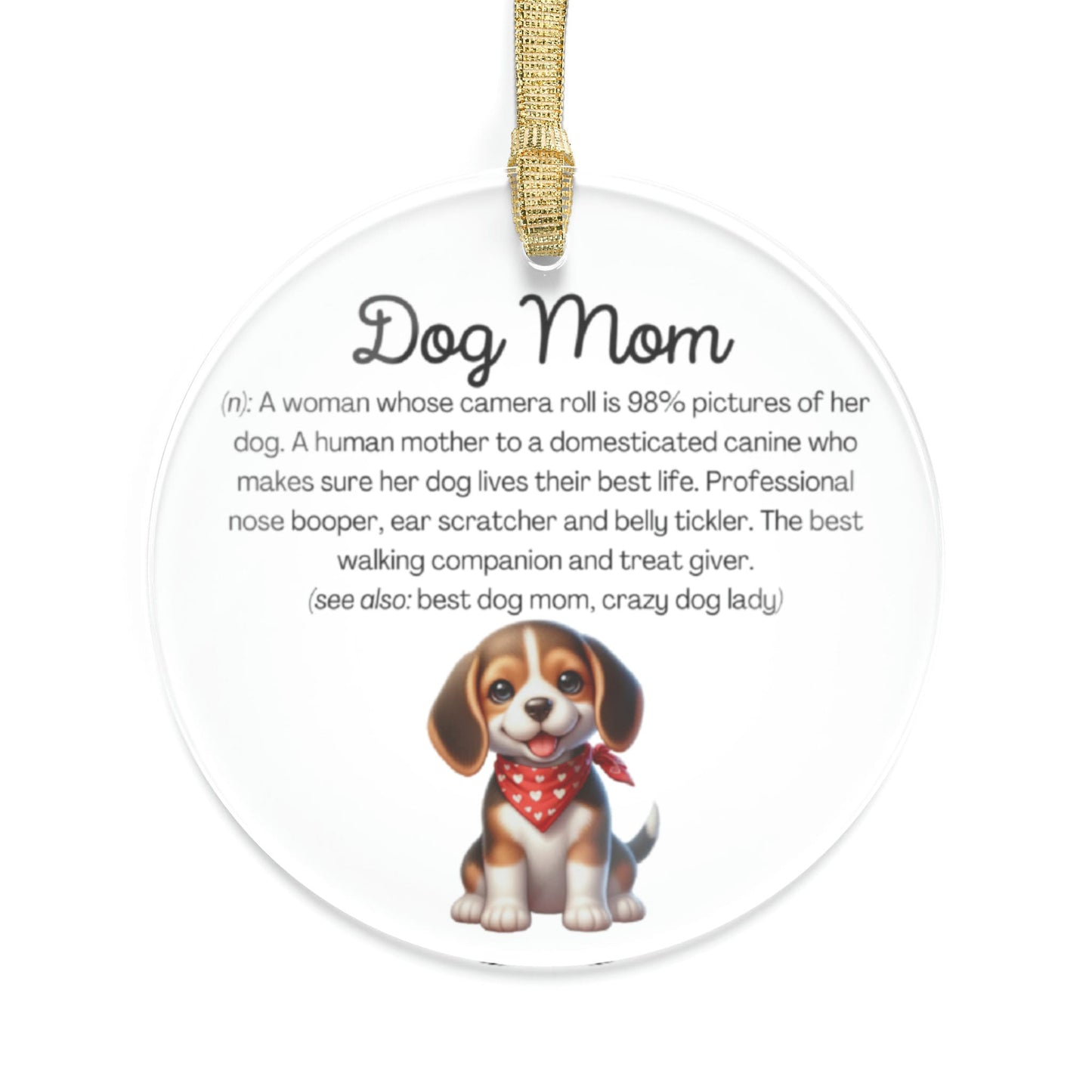 Beagle Dog Mom Ornament
