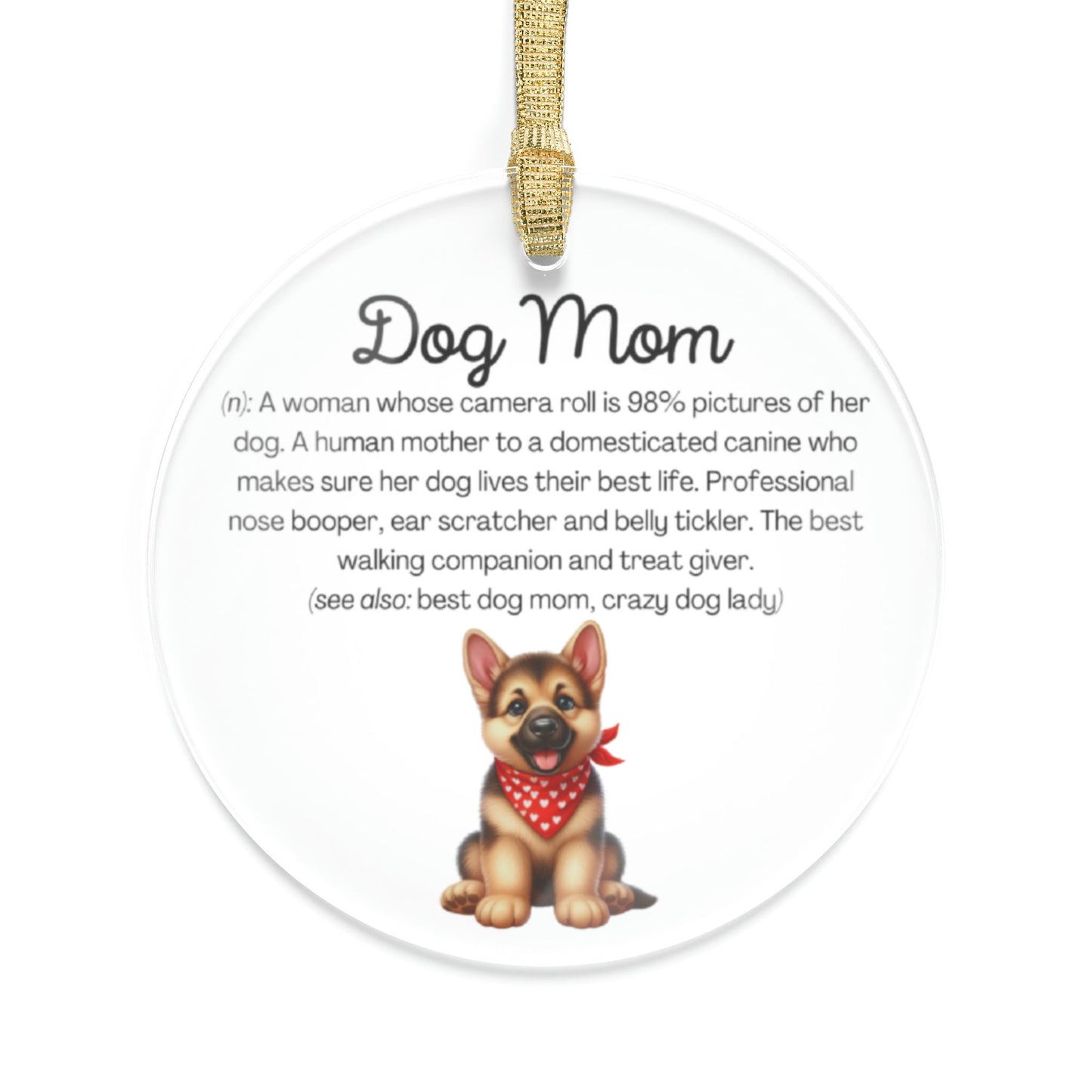 German Shepherd Dog Mom Ornament