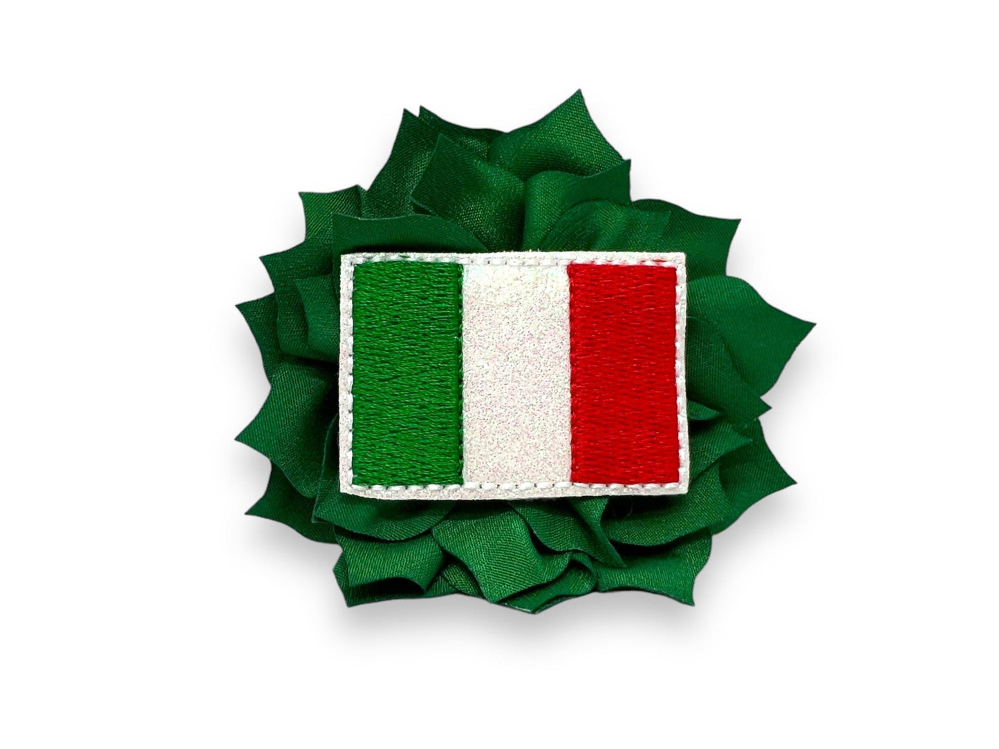 Italian Flag Embellished Flower