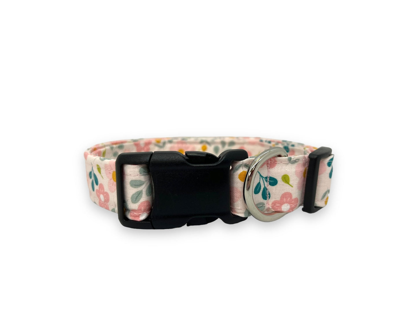 Light Pink Floral Dog Collar with Embellishment