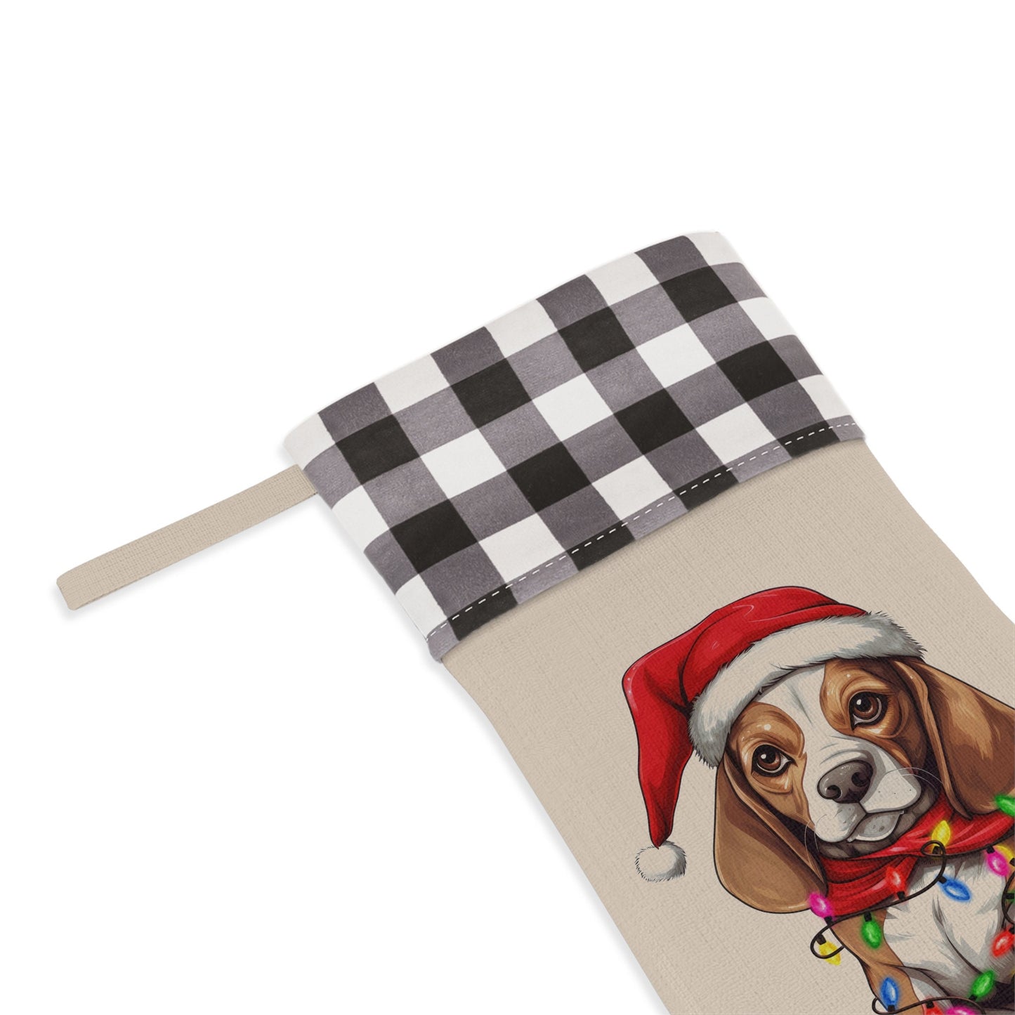 Personalized Beagle Dog Christmas Stocking