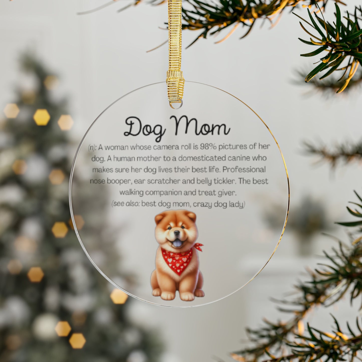 Chow Chow Dog Mom Ornament