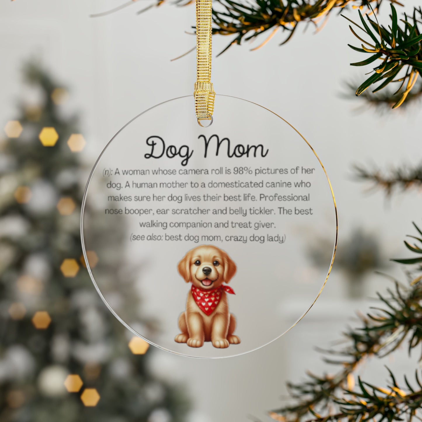 Golden Retriever Dog Mom Ornament