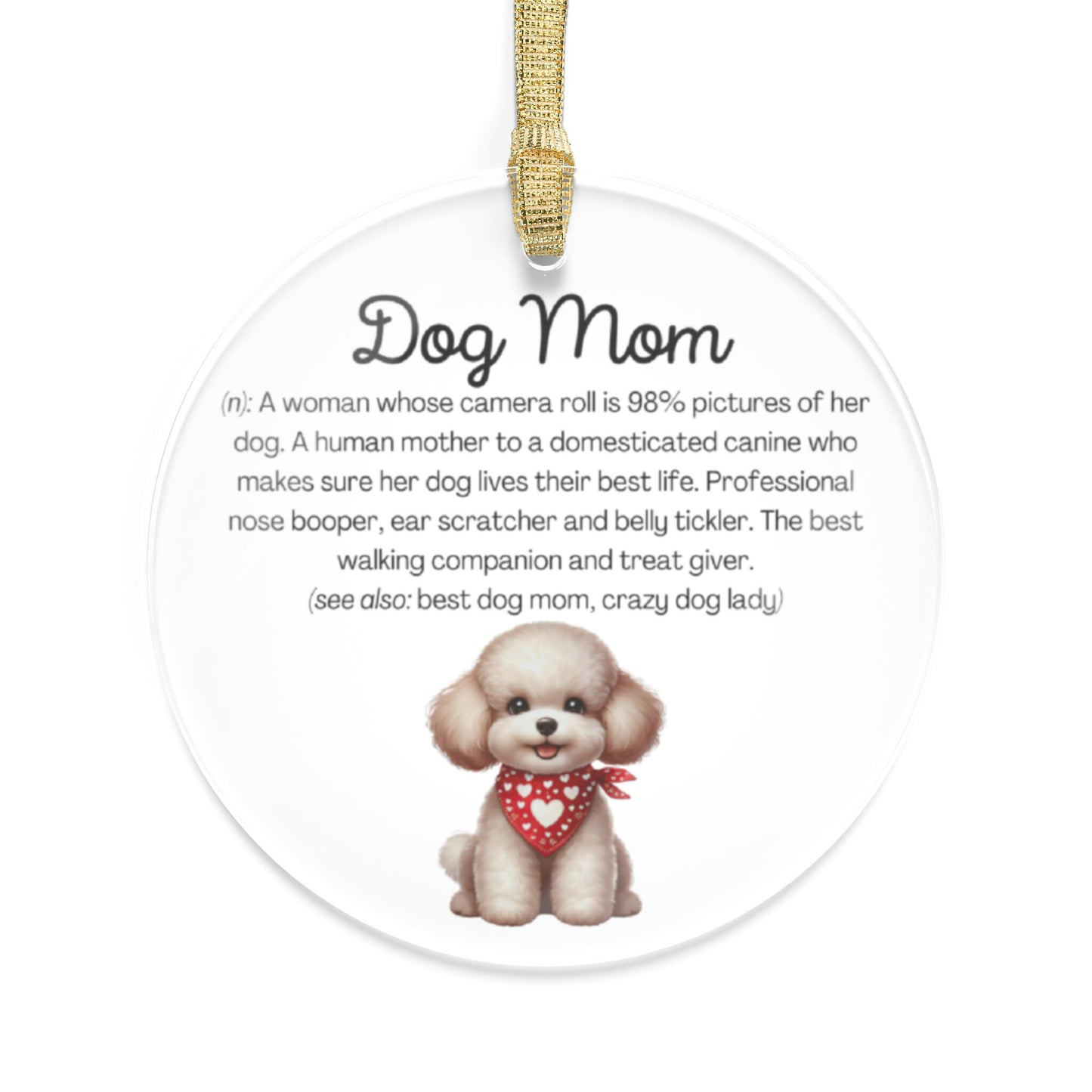 Poodle Dog Mom Ornament