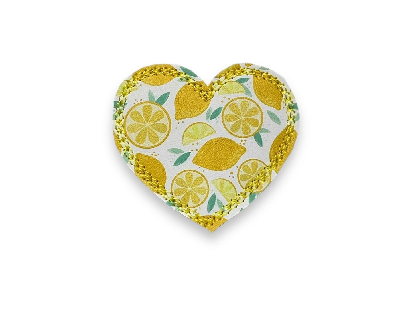 Lemon Heart Dog Collar Embellishment
