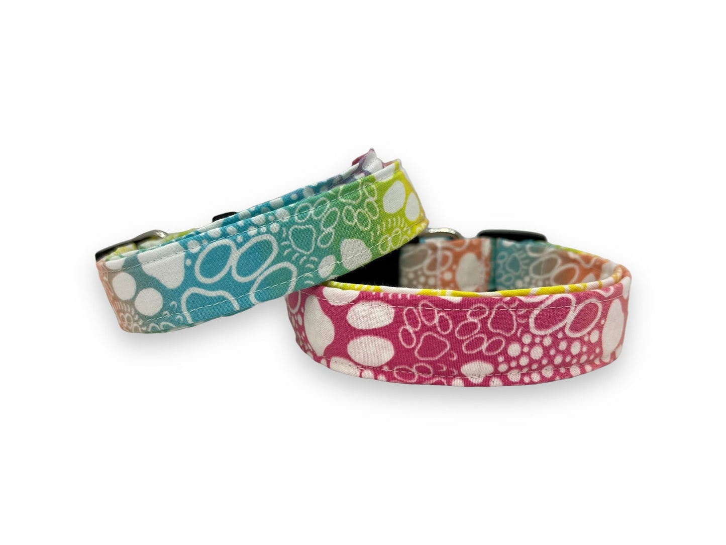 Ombre Paw Print Dog Collar
