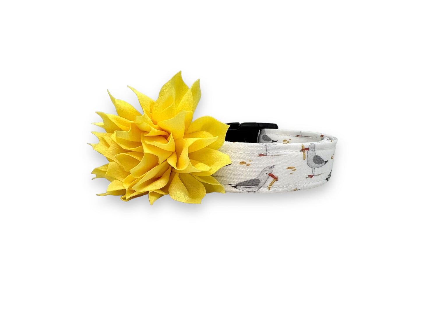 Seagull Dog Collar with Flower