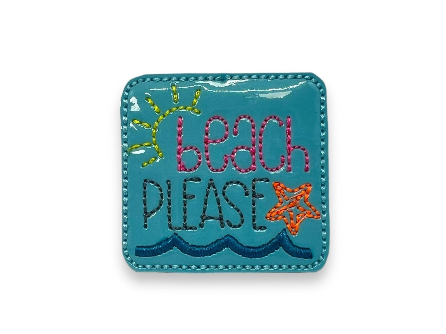 Beach Please Dog Collar Embellishment