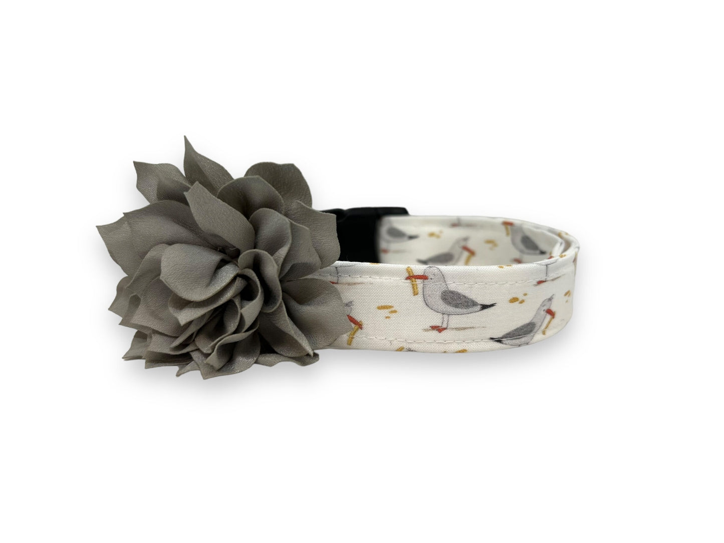 Seagull Dog Collar with Flower