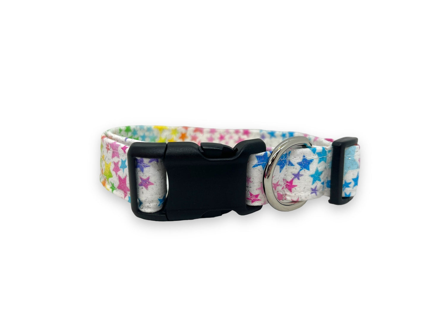 Sparkly Rainbow Star Dog Collar