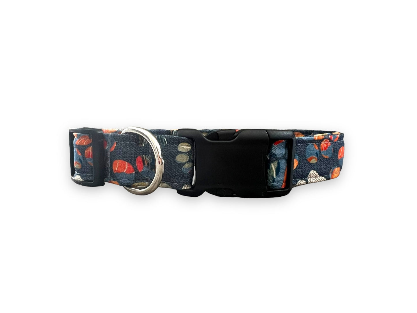 Denim Paw Print Dog Collar