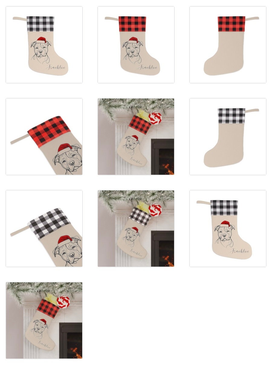 Personalized American Staffordshire Dog Christmas Stocking