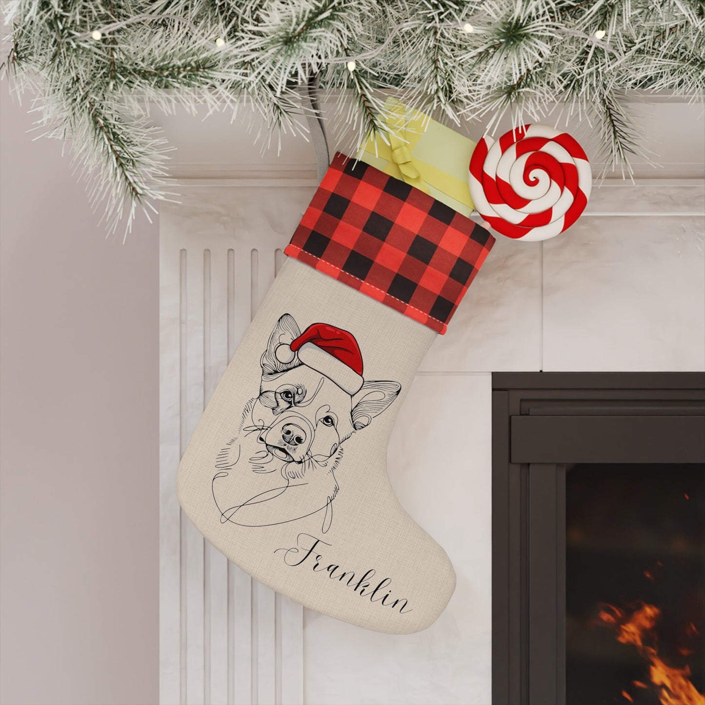 Personalized Australian Cattle Dog Christmas Stocking