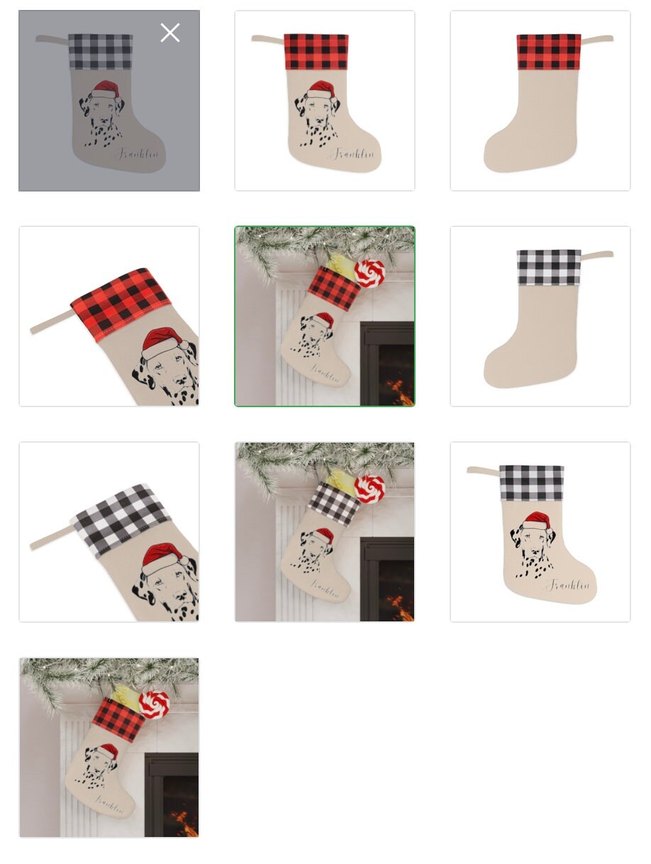 Personalized Dalmatian Dog Christmas Stocking