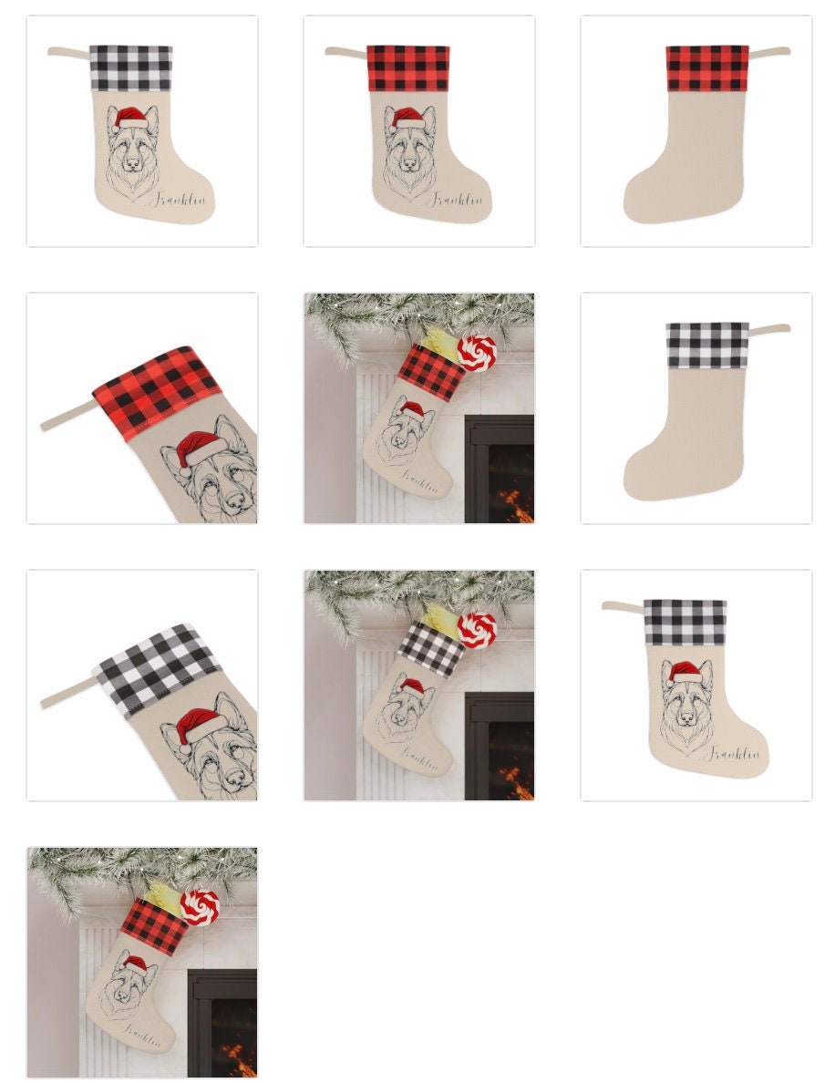 Personalized German Shepherd Dog Christmas Stocking
