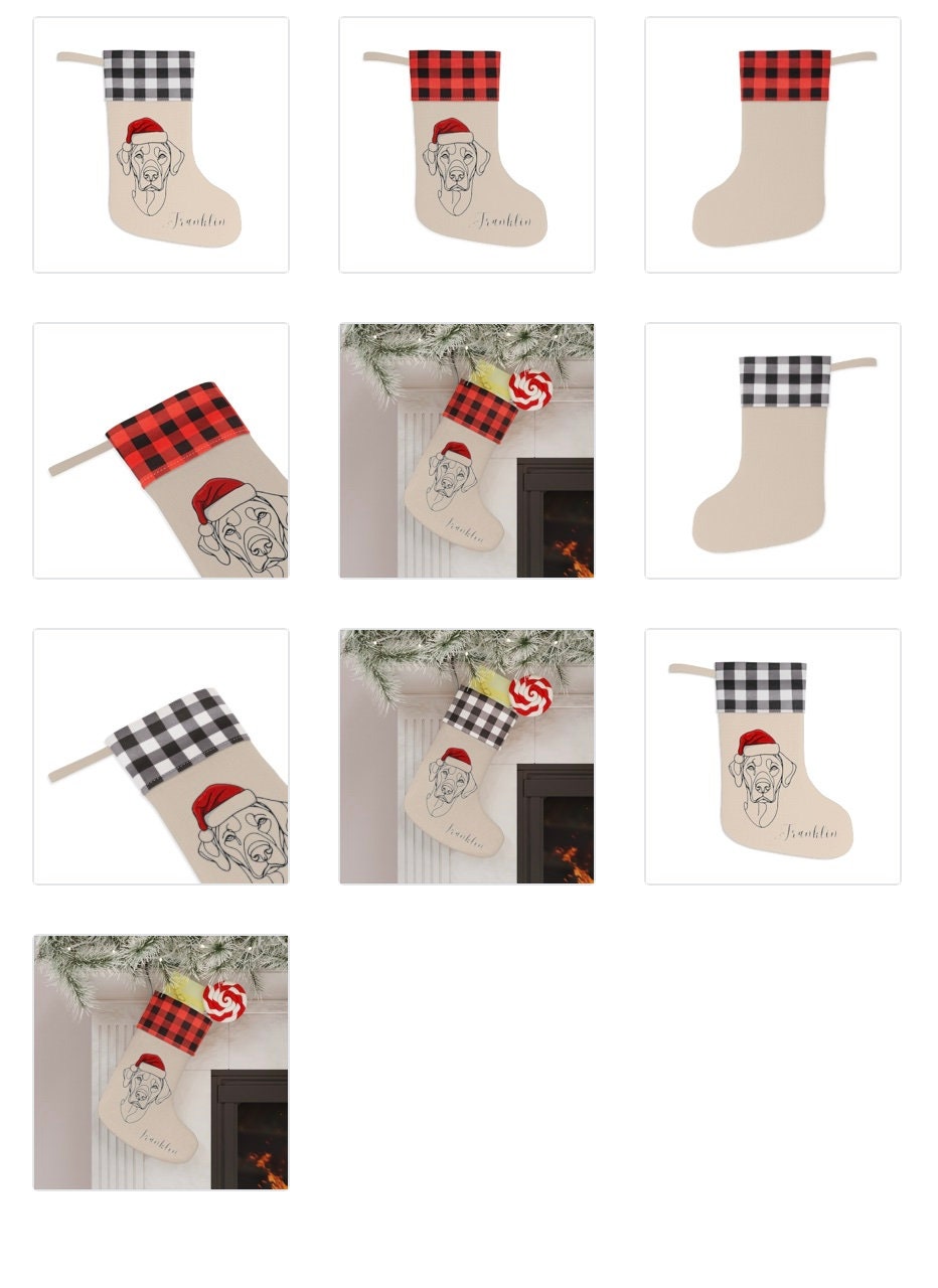 Personalized Rhodesian Ridgeback Dog Christmas Stocking