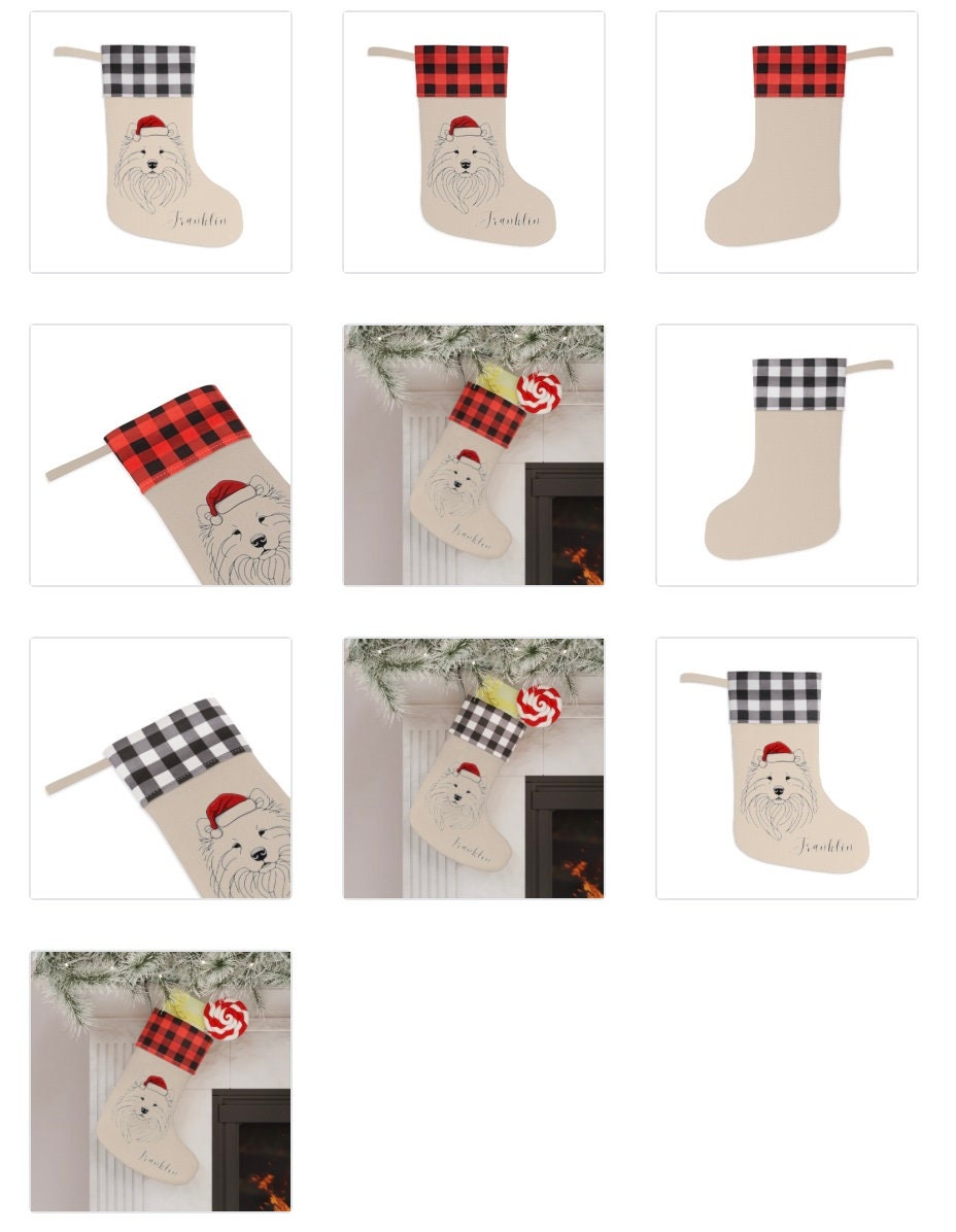 Personalized Samoyed Dog Christmas Stocking