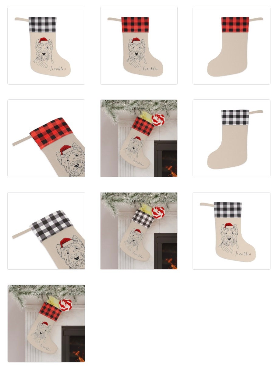 Personalized Scottish Terrier Dog Christmas Stocking
