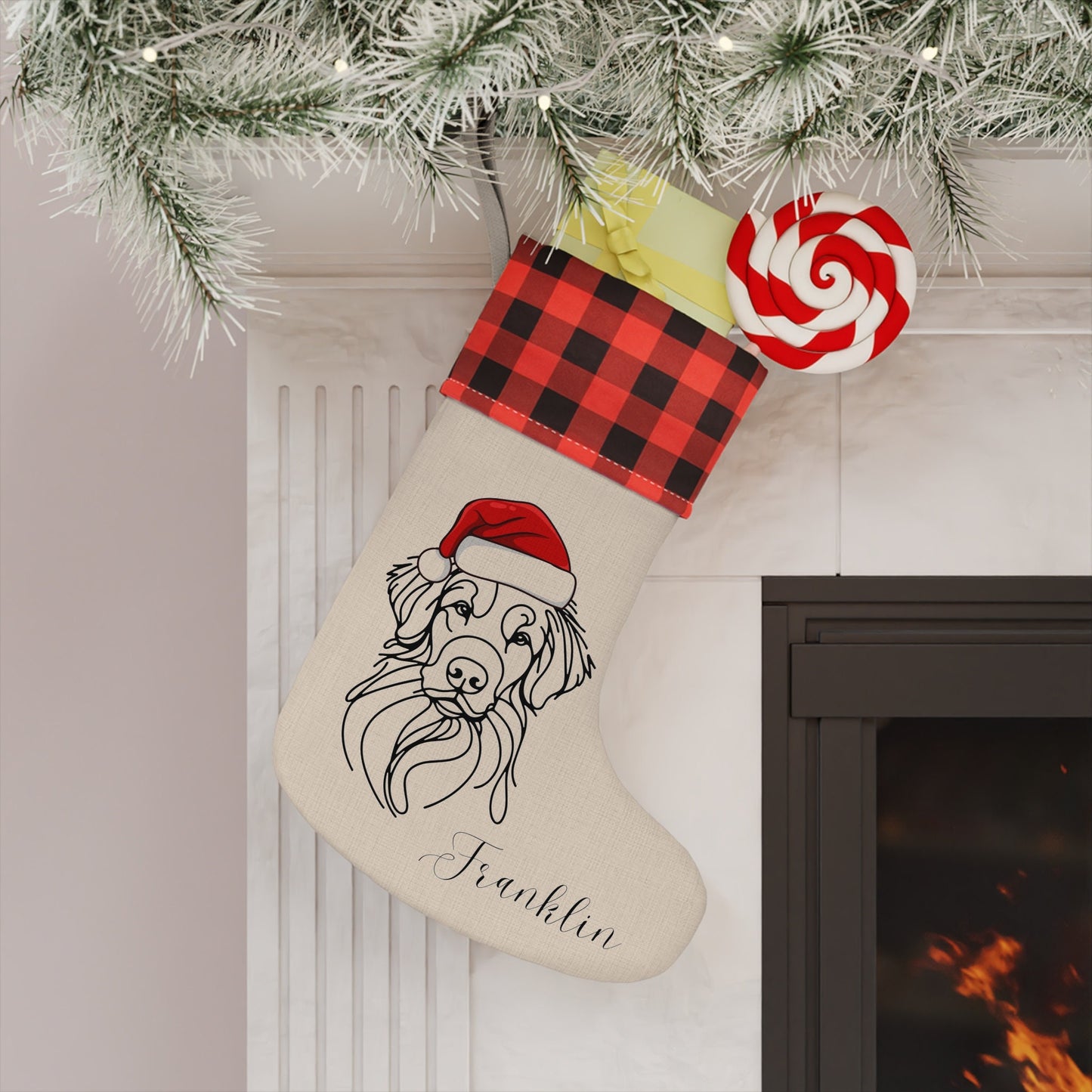 Personalized Nova Scotia Duck Tolling Retriever Dog Christmas Stocking