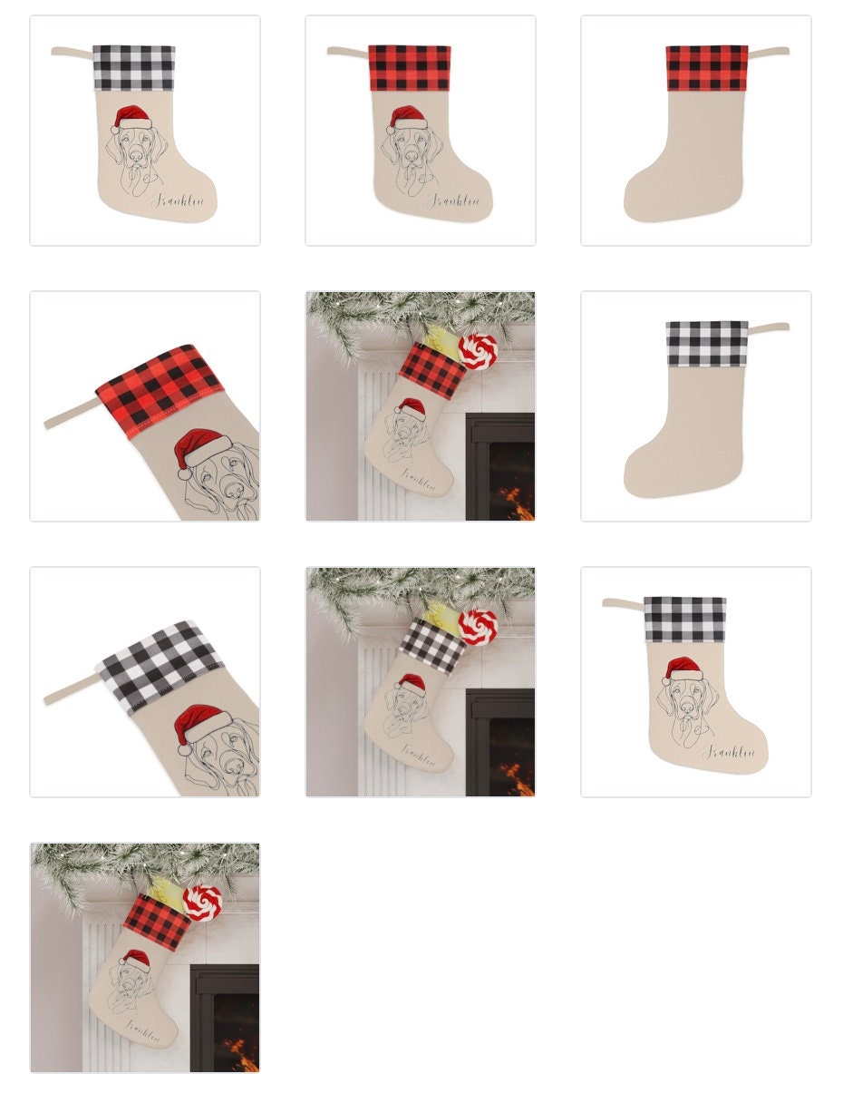 Personalized Vizsla Dog Christmas Stocking