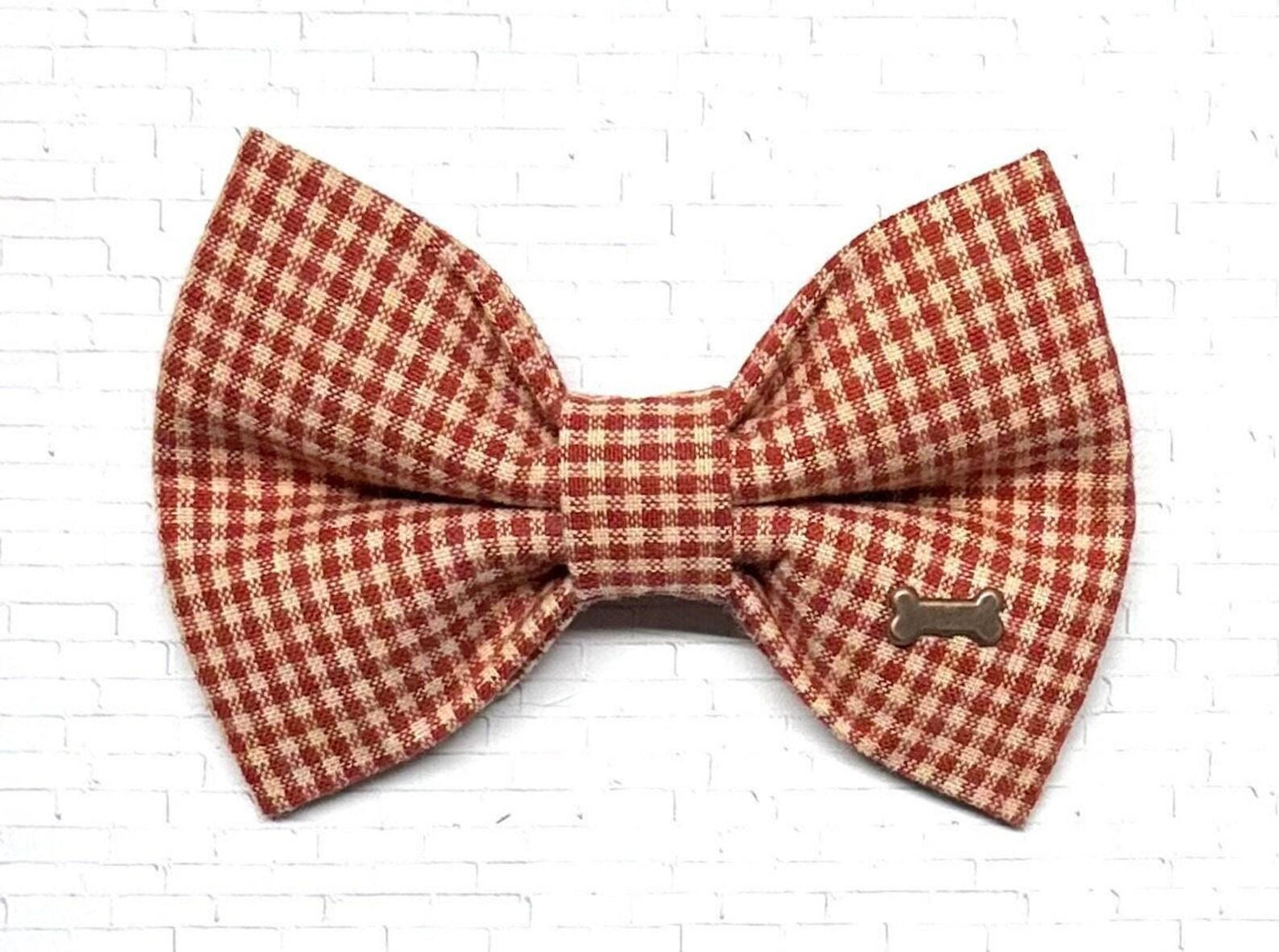Rustic Red Gingham Bow Tie