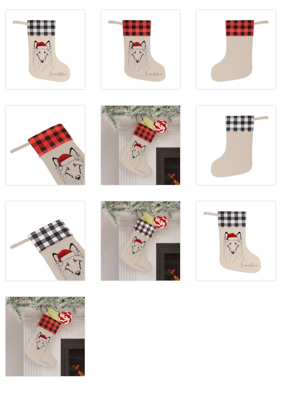 Personalized Belgian Sheepdog Christmas Stocking
