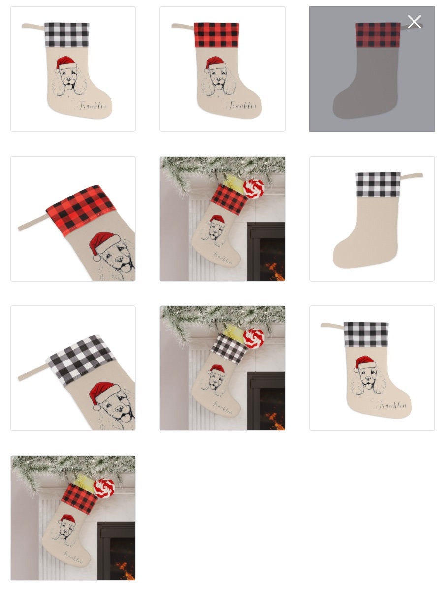 Personalized Cocker Spaniel Dog Christmas Stocking