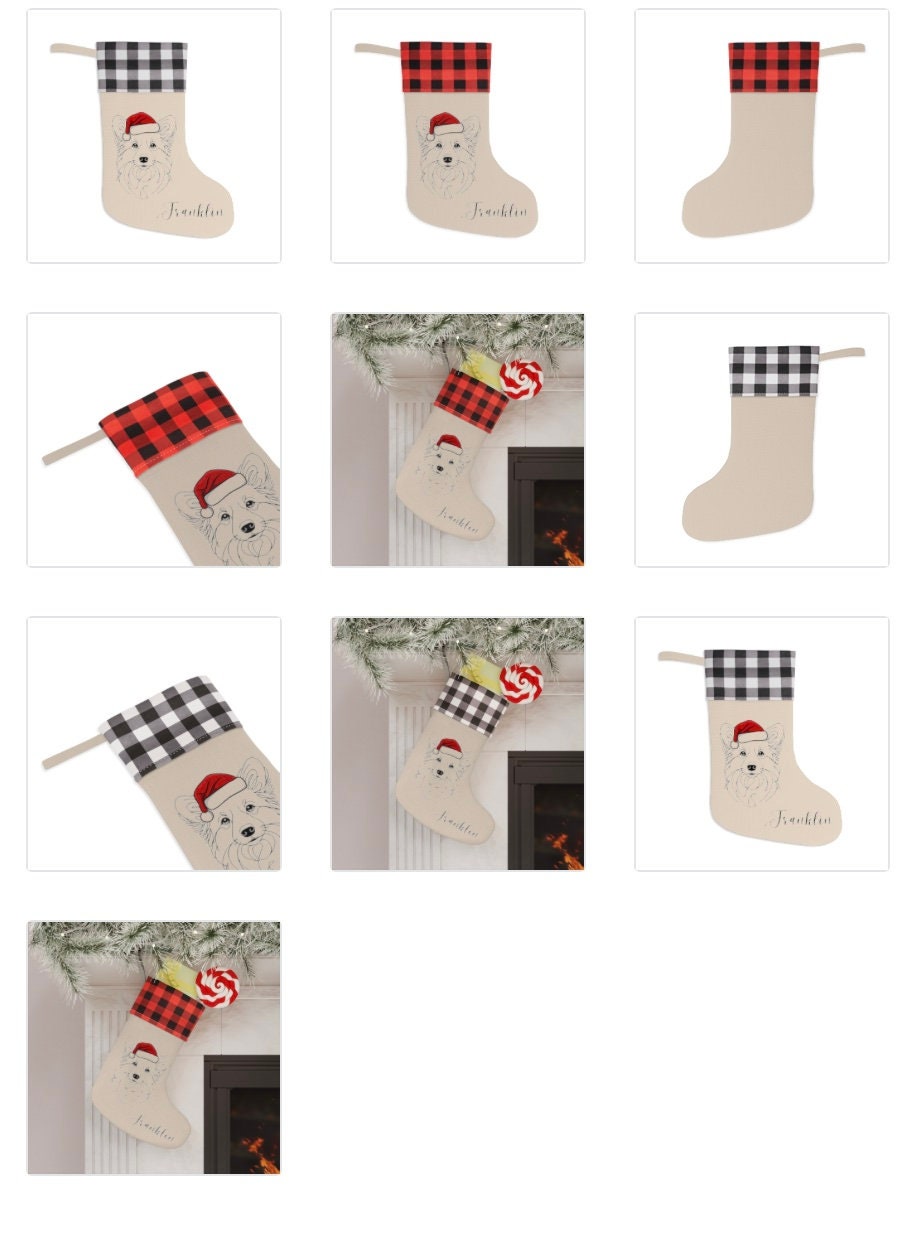 Personalized Corgi Dog Christmas Stocking