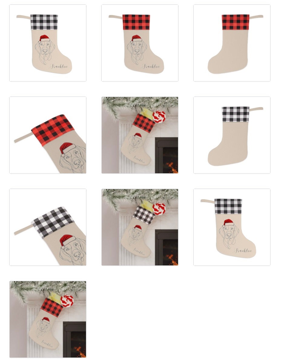 Personalized Weimaraner Dog Christmas Stocking