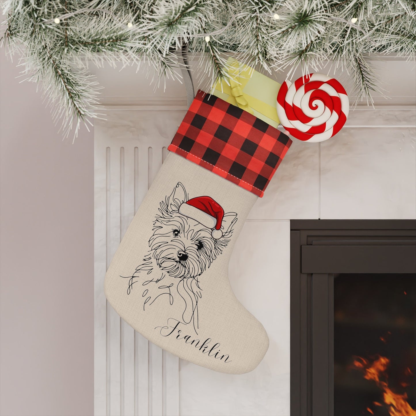 Personalized Westie Dog Christmas Stocking