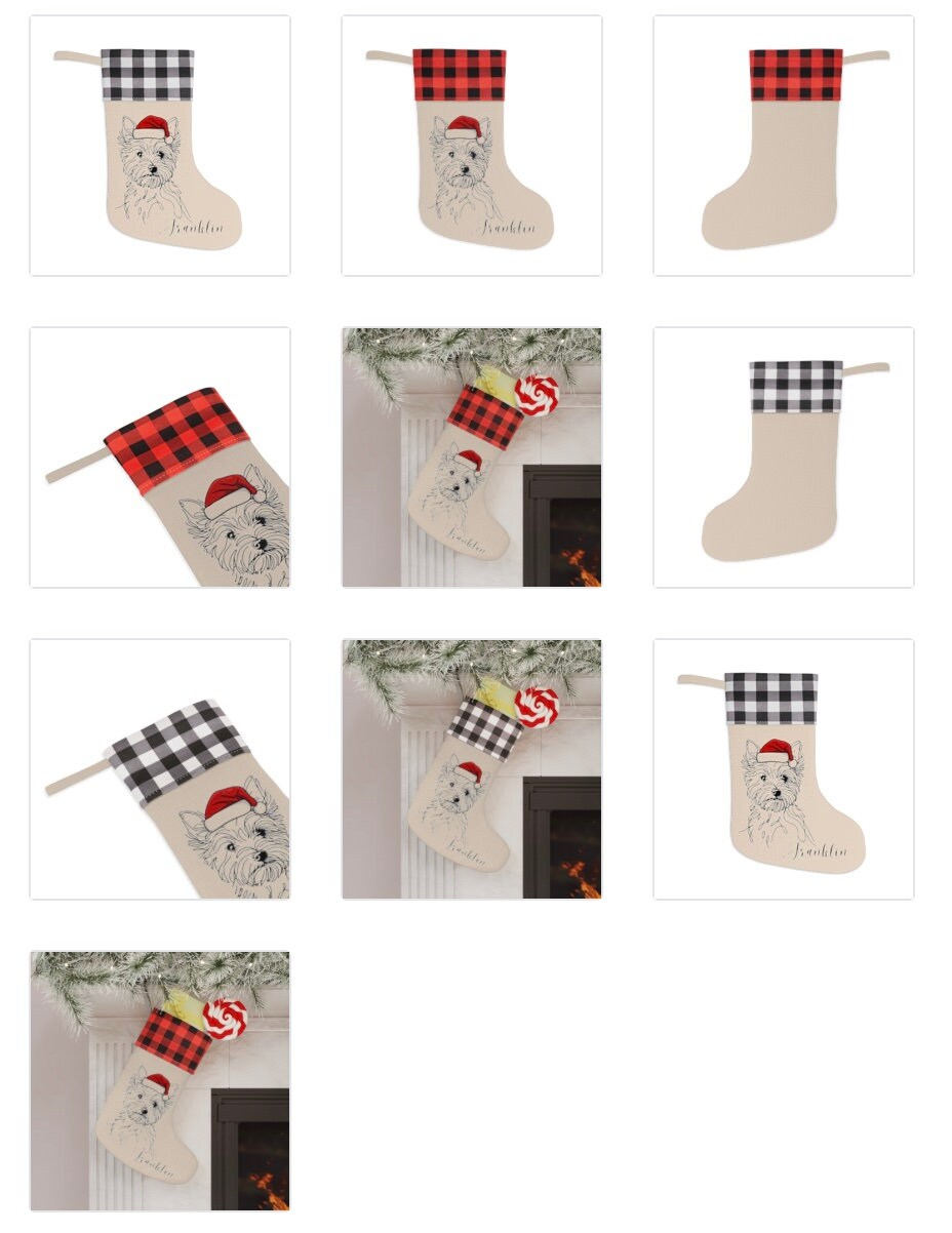 Personalized Westie Dog Christmas Stocking