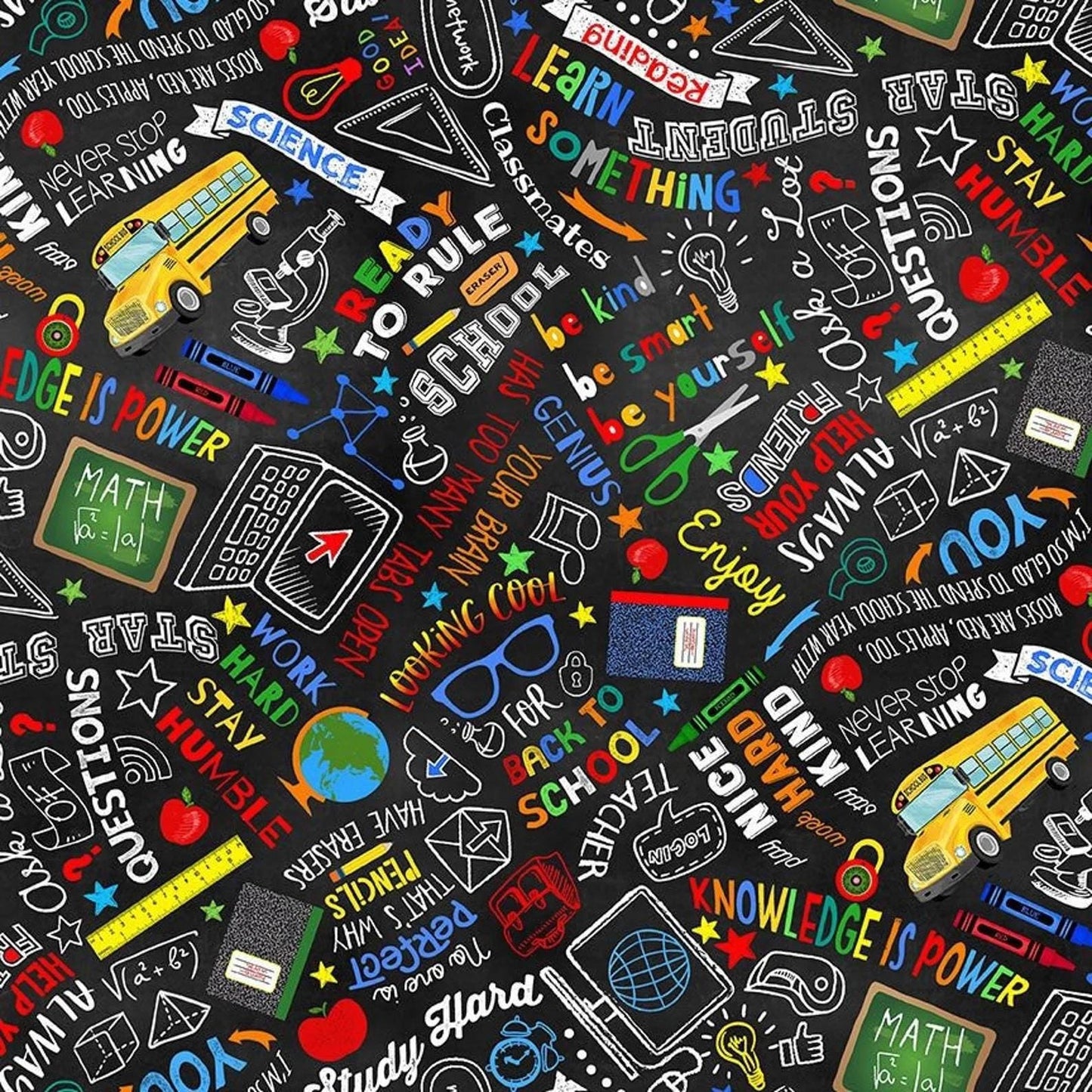 School Chalkboard Dog Collar with Flower