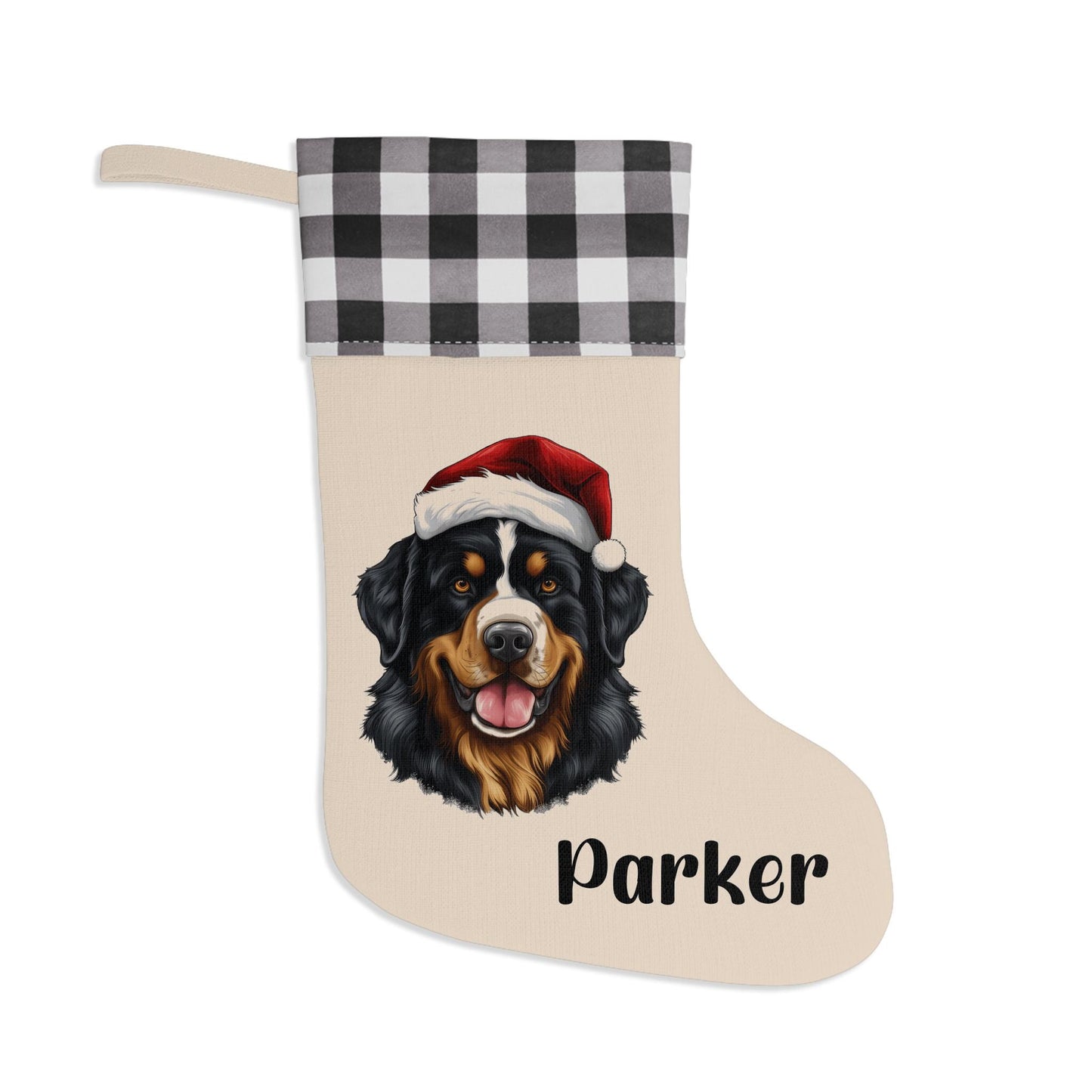 Personalized Bernese Mountain Dog Christmas Stocking