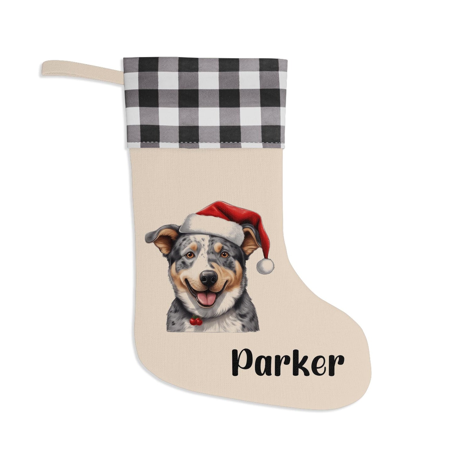 Personalized Australian Cattle Dog Christmas Stocking