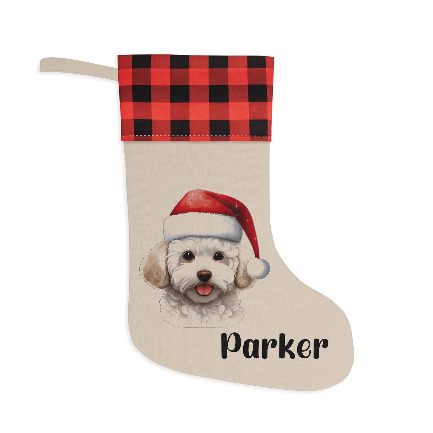 Personalized Bichon Frisé Dog Christmas Stocking