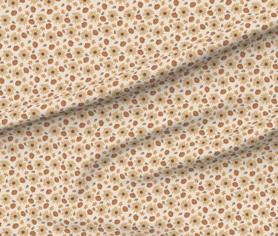 Fall Sunflower & Pumpkin Dog Collar