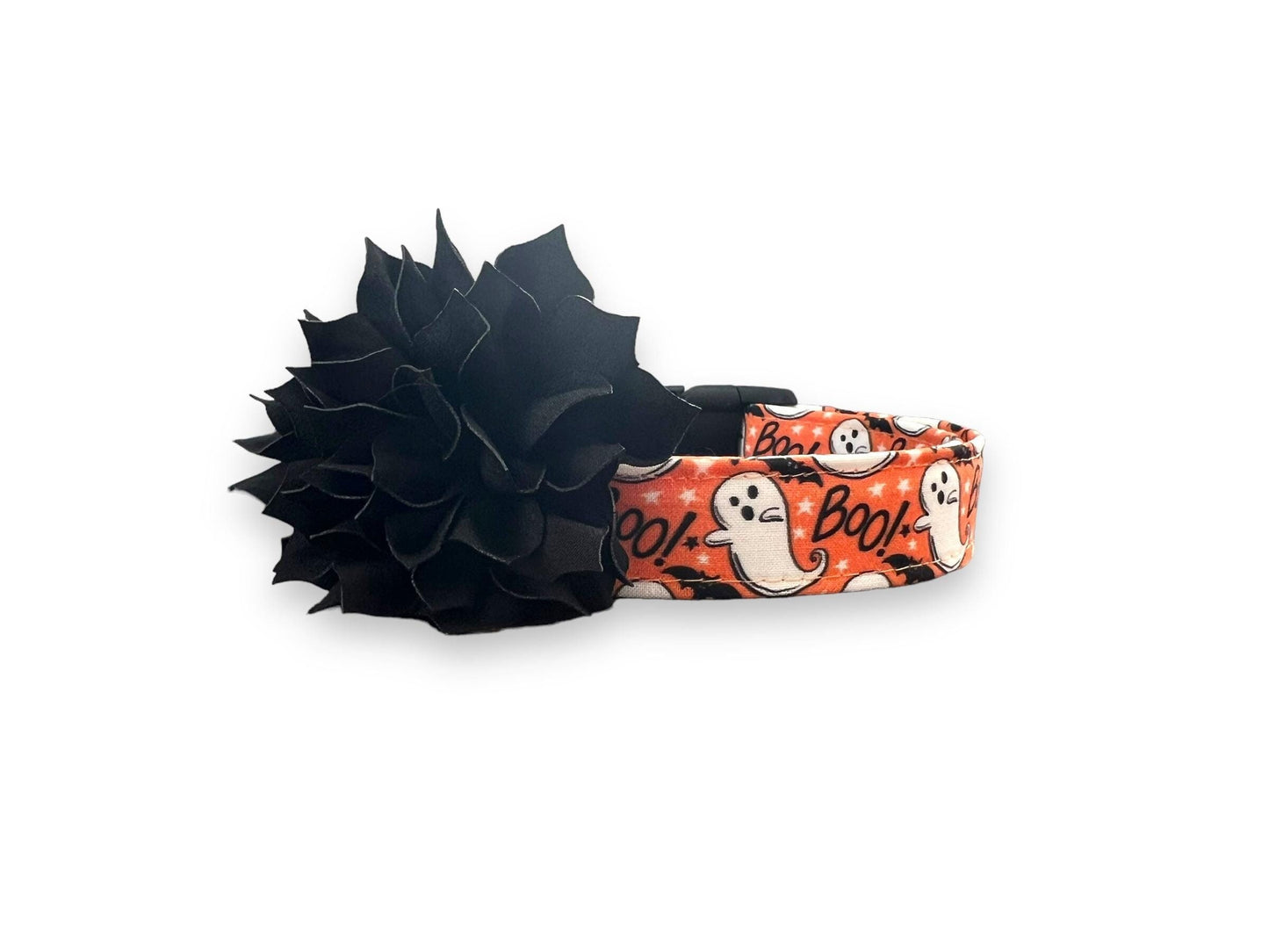 Halloween Dog Collar, Ghost Dog Collar with Flower, Bat Dog Collar, Collar for Halloween, Halloween Collar