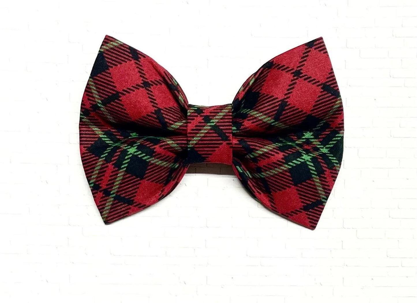 Christmas Plaid Bow Tie