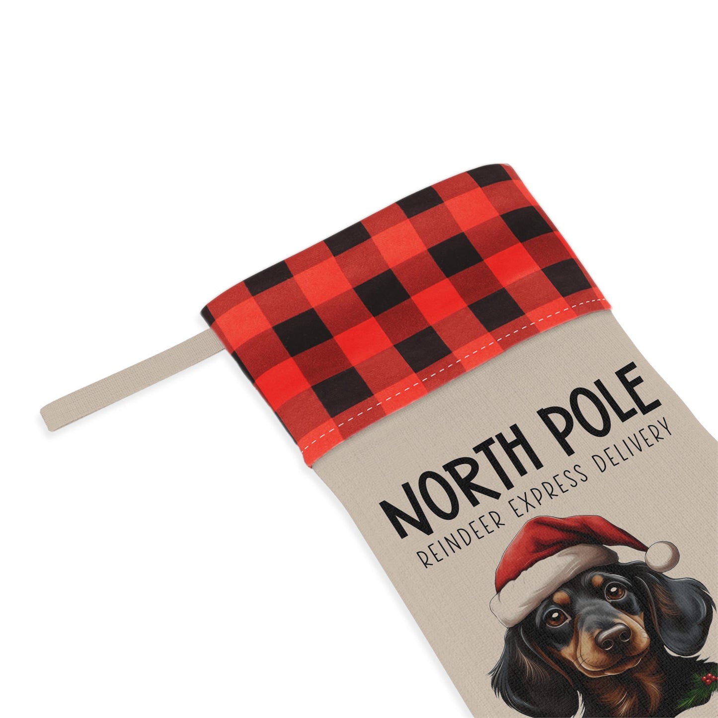 Personalized Dachshund Dog Christmas Stocking