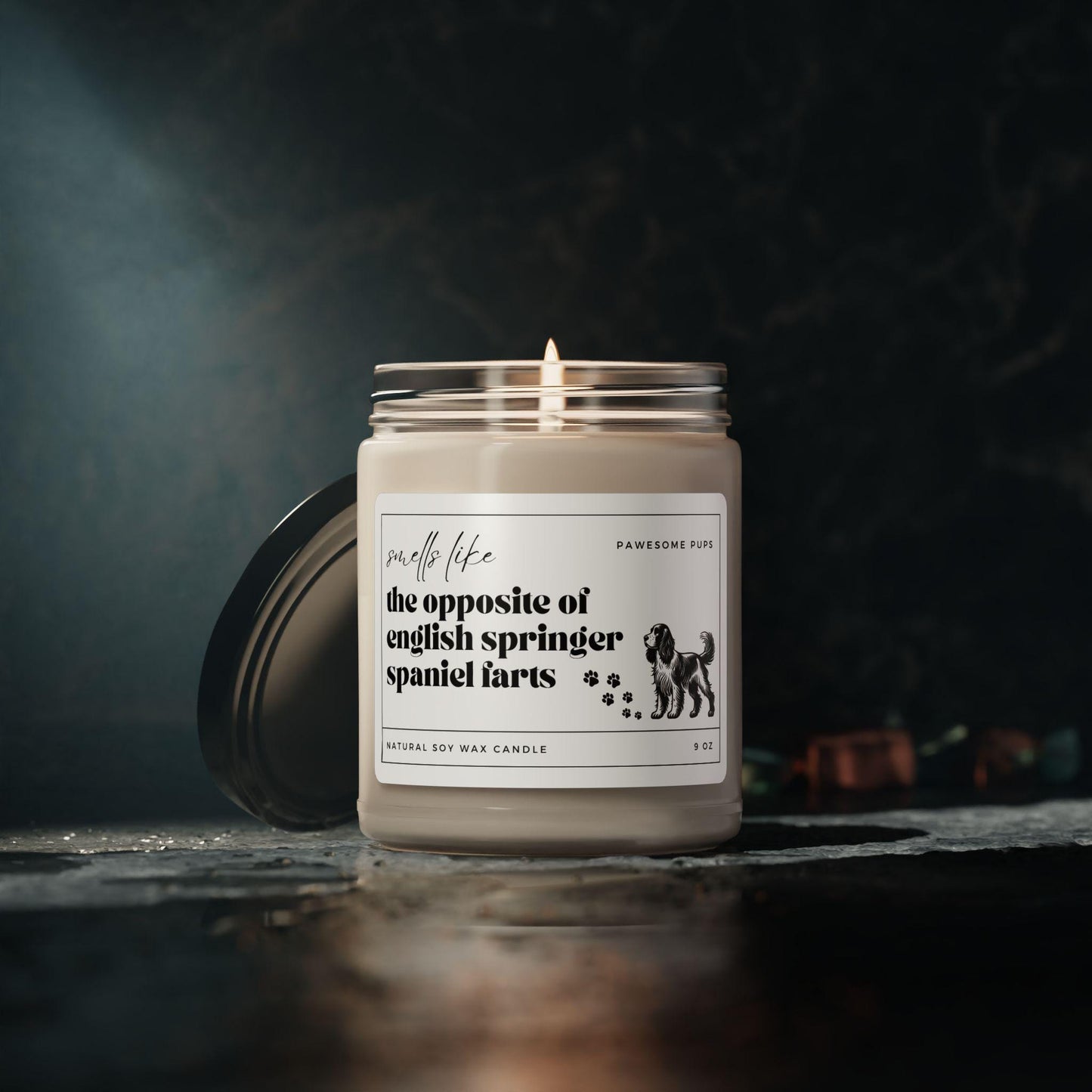 Smells Like the Opposite of English Springer Spaniel Farts Candle