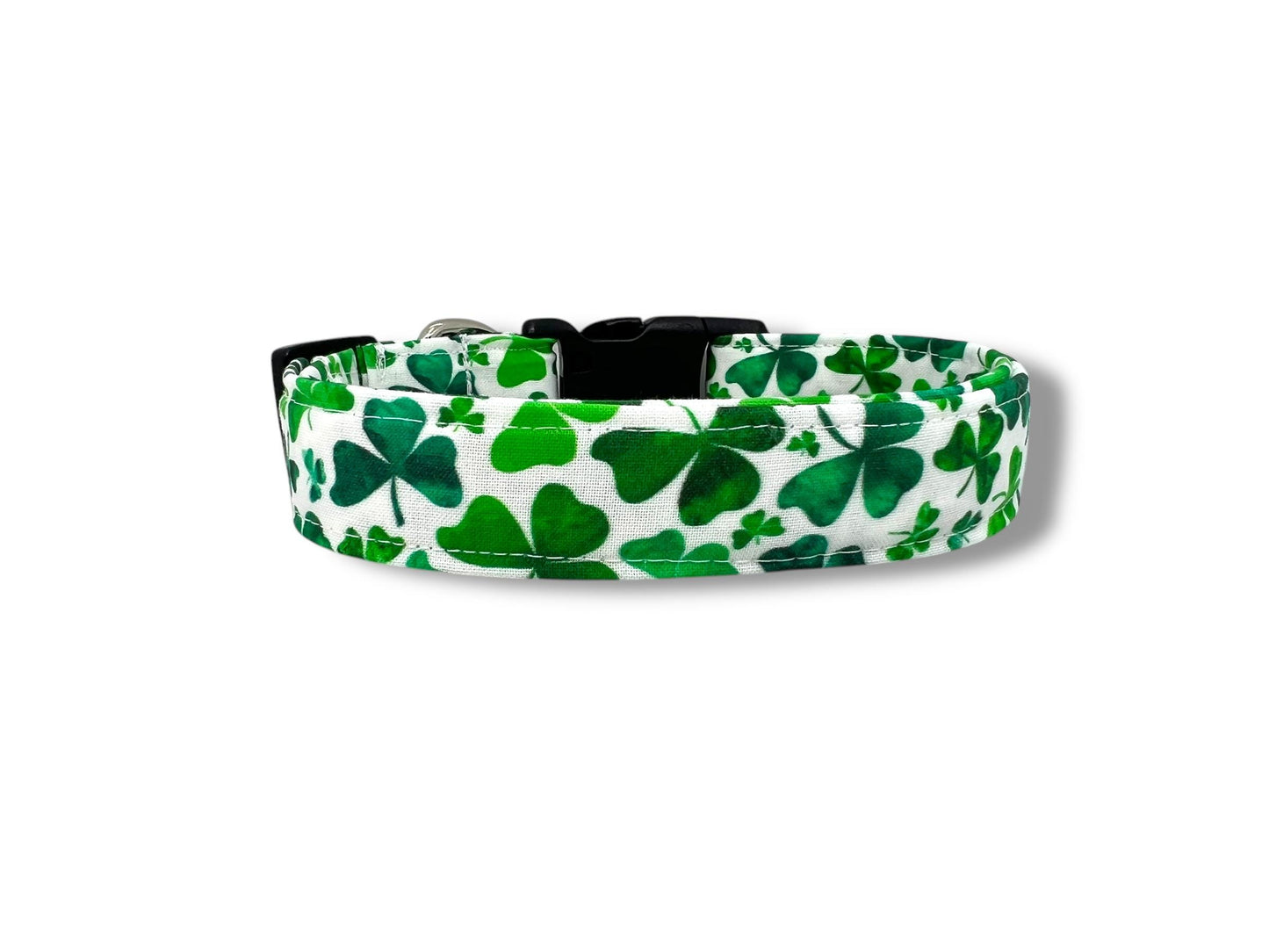 St. Patrick's Day Shamrock Dog Collar with Embellishment