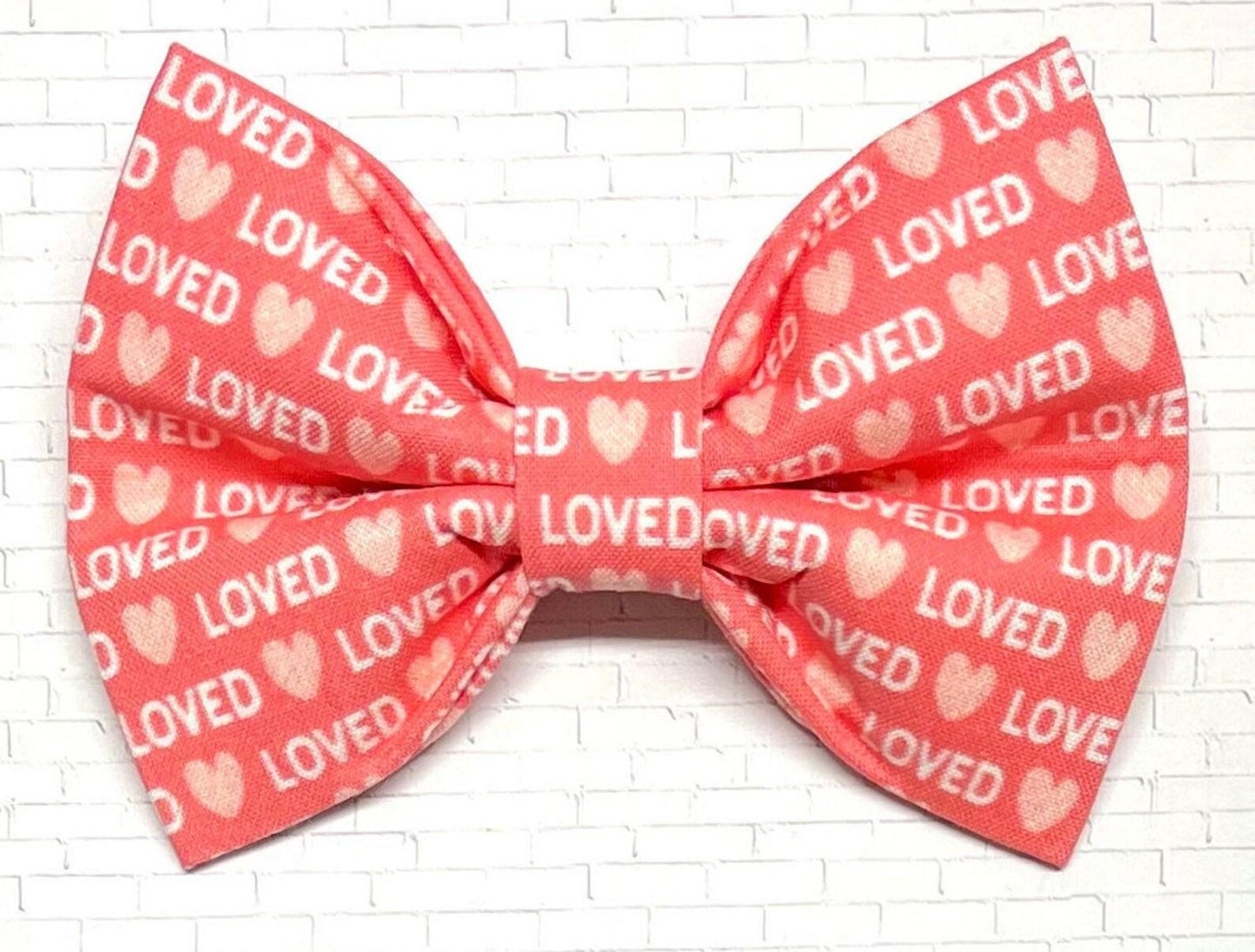 Loved Coral Bow Tie